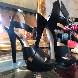 Michael Kors -Black Strap Heels - Size 9